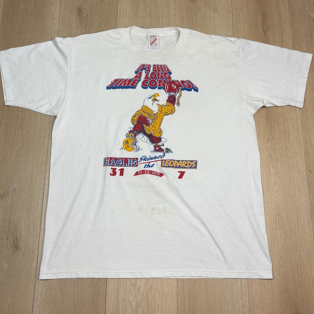 Vintage 1993 Springstead Eagles vs Hernando Leopards Florida Football T-Shirt XL